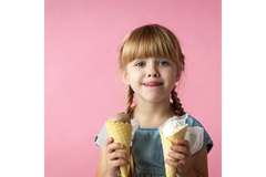 Image girl enjoying Ice cream